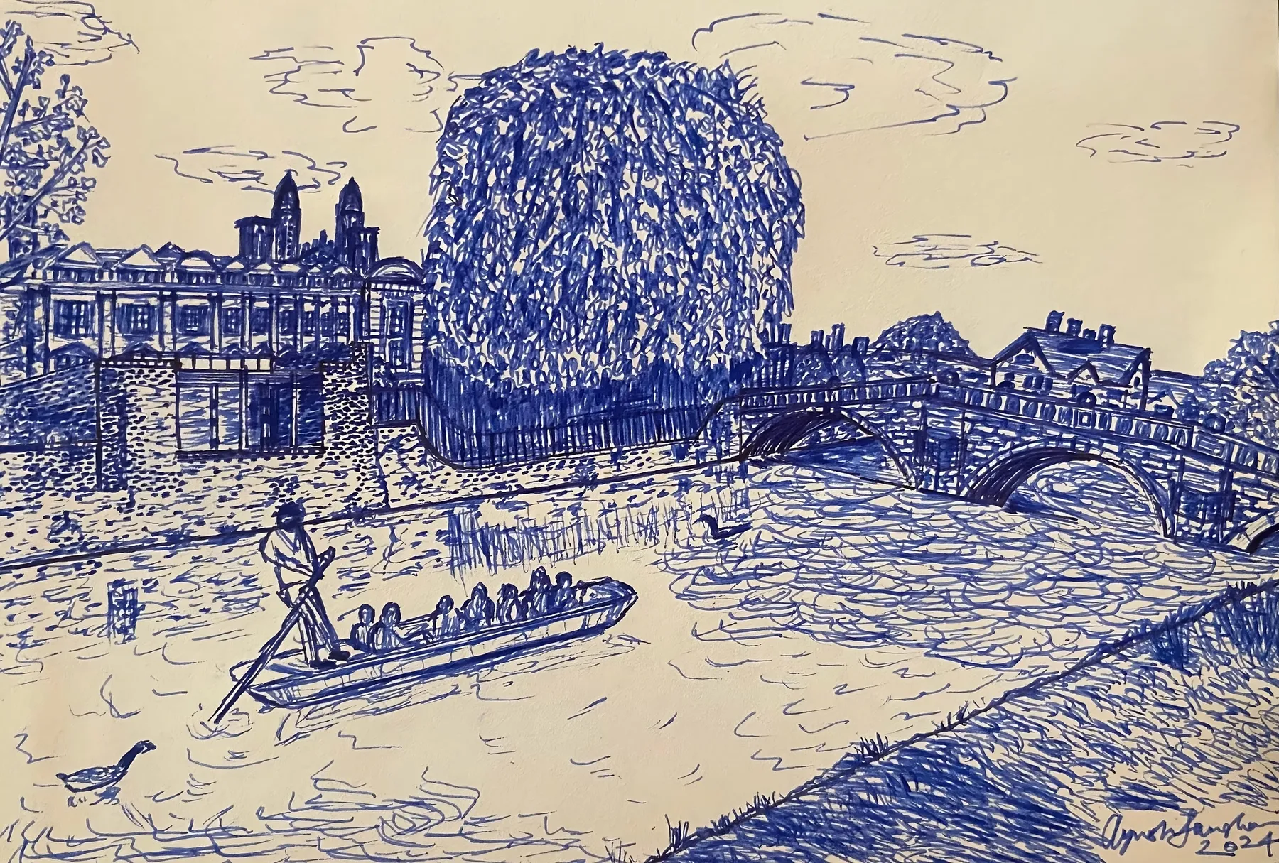 Clare College, Cambridge — gatehouse and quadrangle