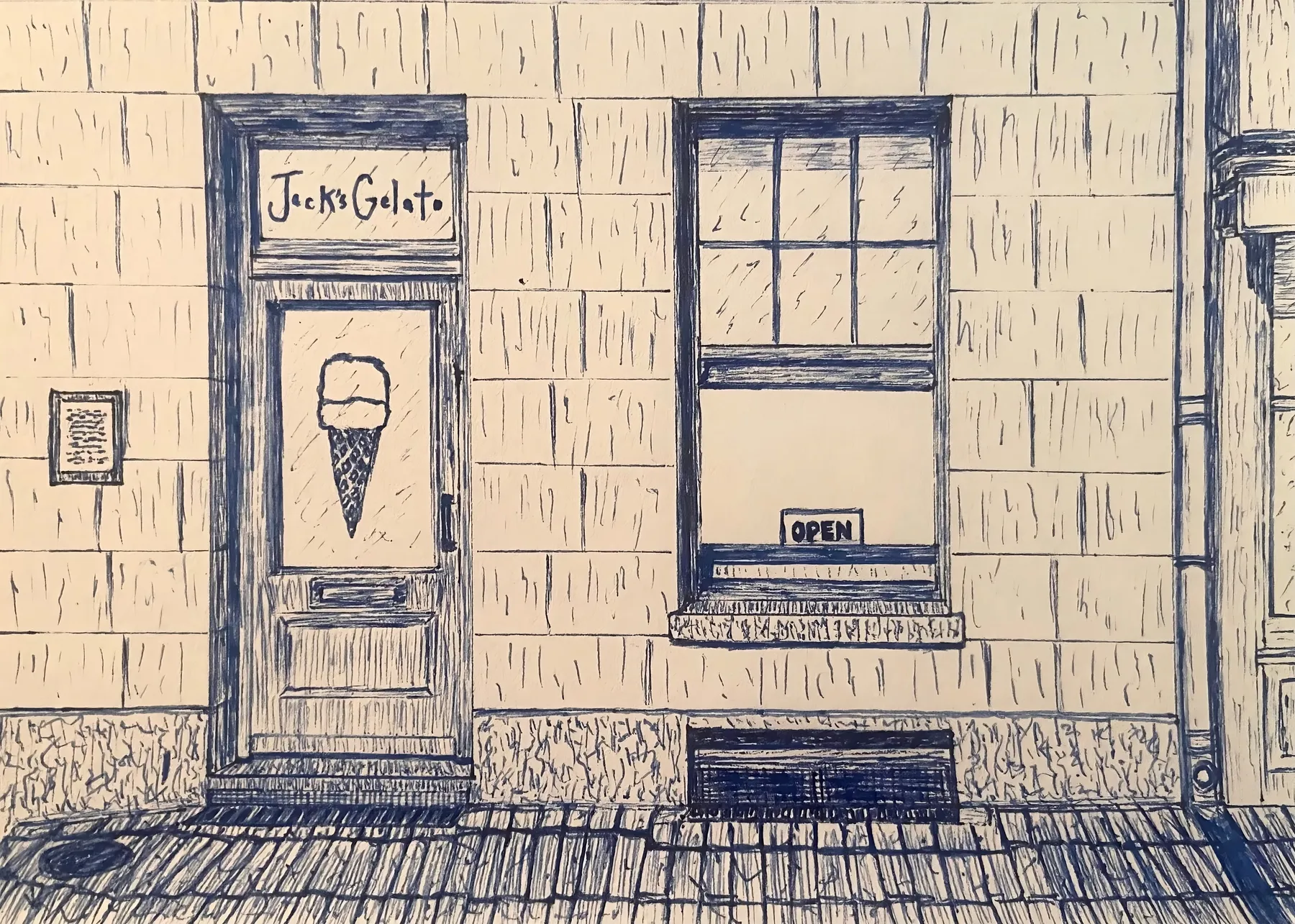 Jack's Gelato shopfront, Cambridge